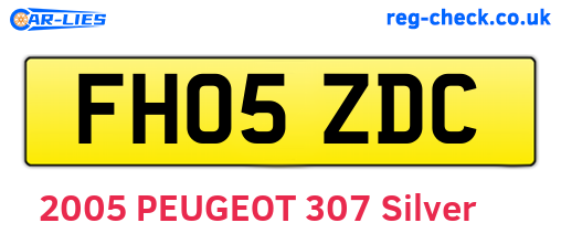 FH05ZDC are the vehicle registration plates.