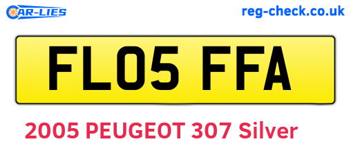 FL05FFA are the vehicle registration plates.