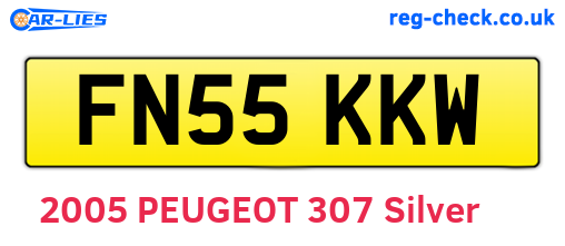FN55KKW are the vehicle registration plates.