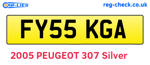 FY55KGA are the vehicle registration plates.