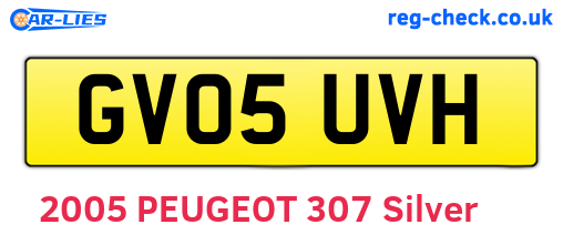 GV05UVH are the vehicle registration plates.