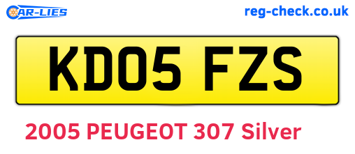 KD05FZS are the vehicle registration plates.