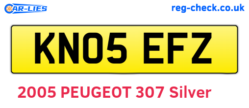 KN05EFZ are the vehicle registration plates.