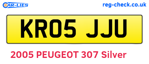KR05JJU are the vehicle registration plates.