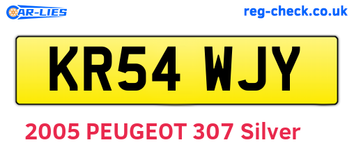 KR54WJY are the vehicle registration plates.