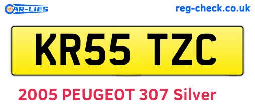 KR55TZC are the vehicle registration plates.