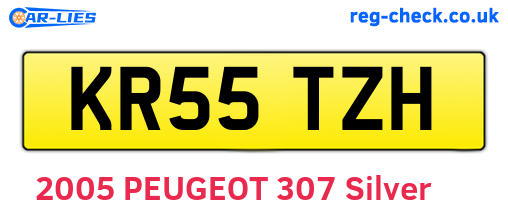 KR55TZH are the vehicle registration plates.