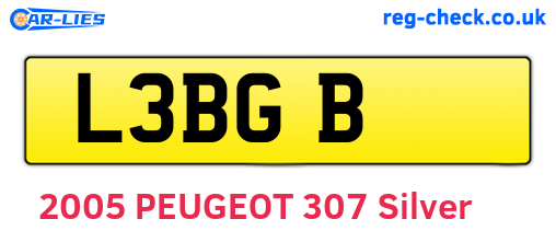 L3BGB are the vehicle registration plates.