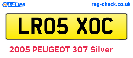 LR05XOC are the vehicle registration plates.