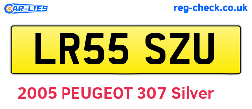 LR55SZU are the vehicle registration plates.