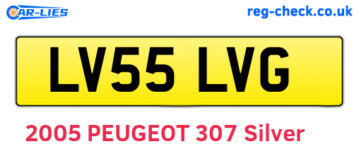 LV55LVG are the vehicle registration plates.
