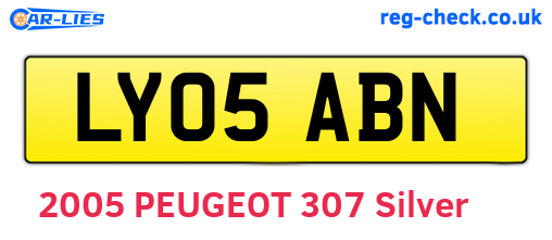 LY05ABN are the vehicle registration plates.