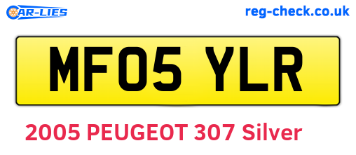 MF05YLR are the vehicle registration plates.