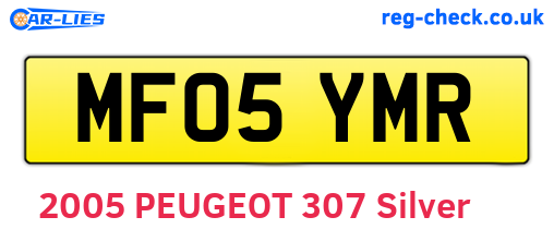 MF05YMR are the vehicle registration plates.