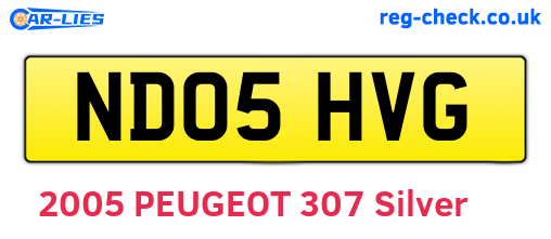 ND05HVG are the vehicle registration plates.