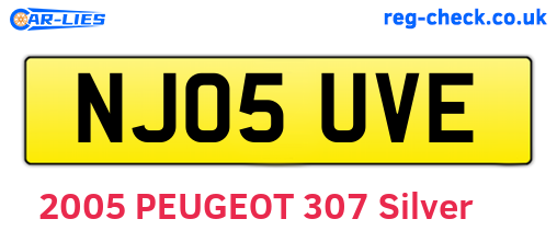 NJ05UVE are the vehicle registration plates.