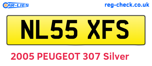 NL55XFS are the vehicle registration plates.