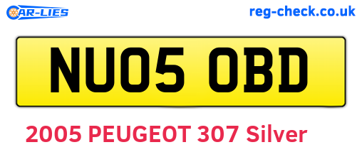 NU05OBD are the vehicle registration plates.