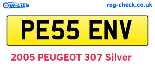 PE55ENV are the vehicle registration plates.