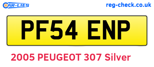 PF54ENP are the vehicle registration plates.