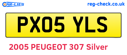 PX05YLS are the vehicle registration plates.