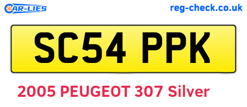 SC54PPK are the vehicle registration plates.