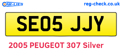 SE05JJY are the vehicle registration plates.