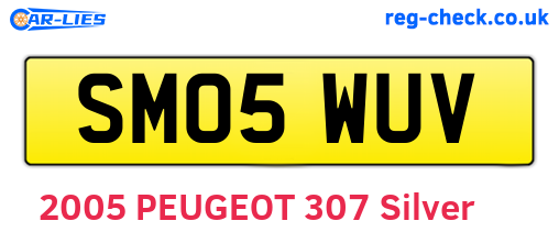 SM05WUV are the vehicle registration plates.