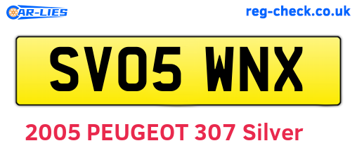 SV05WNX are the vehicle registration plates.