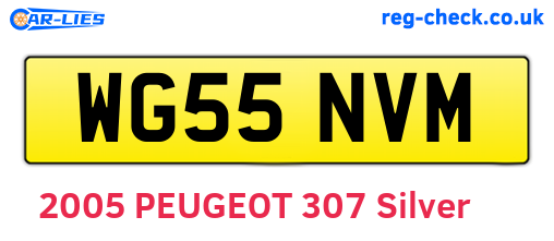 WG55NVM are the vehicle registration plates.