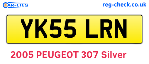 YK55LRN are the vehicle registration plates.