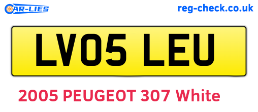 LV05LEU are the vehicle registration plates.