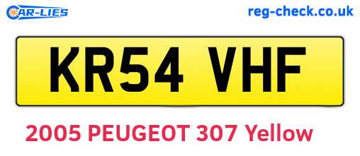 KR54VHF are the vehicle registration plates.