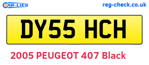 DY55HCH are the vehicle registration plates.