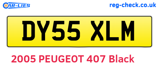 DY55XLM are the vehicle registration plates.