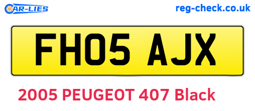 FH05AJX are the vehicle registration plates.