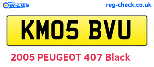 KM05BVU are the vehicle registration plates.