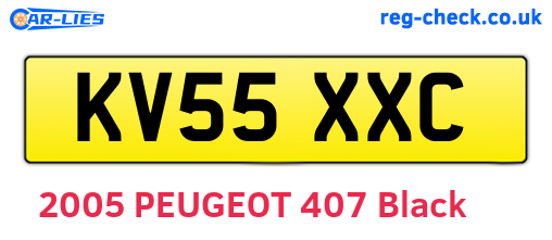 KV55XXC are the vehicle registration plates.