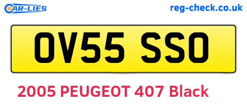 OV55SSO are the vehicle registration plates.