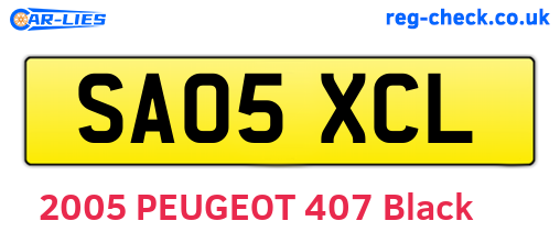 SA05XCL are the vehicle registration plates.