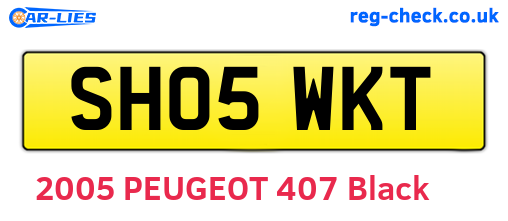 SH05WKT are the vehicle registration plates.