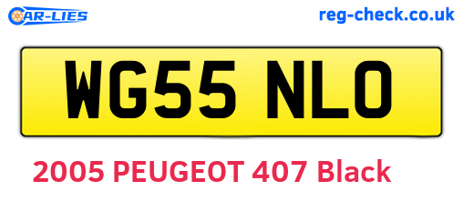 WG55NLO are the vehicle registration plates.