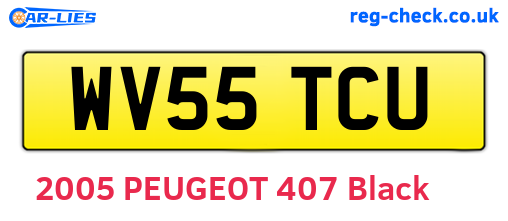 WV55TCU are the vehicle registration plates.