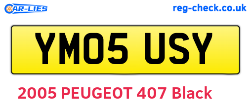 YM05USY are the vehicle registration plates.