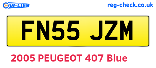 FN55JZM are the vehicle registration plates.