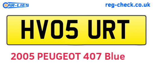 HV05URT are the vehicle registration plates.