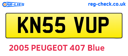 KN55VUP are the vehicle registration plates.
