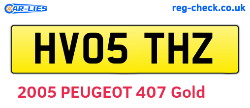 HV05THZ are the vehicle registration plates.
