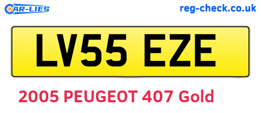 LV55EZE are the vehicle registration plates.