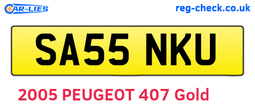 SA55NKU are the vehicle registration plates.